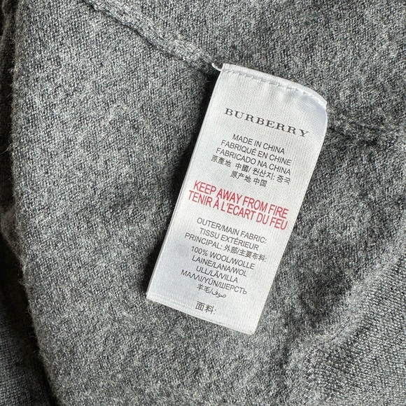 Burberry Grey wool zip up - Picture 4 of 5